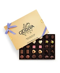 Godiva Assorted Chocolate Gold Gift Box with Iris Ribbon