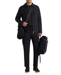 Reiss Men's Technical Quilted Zip-Front Overshirt