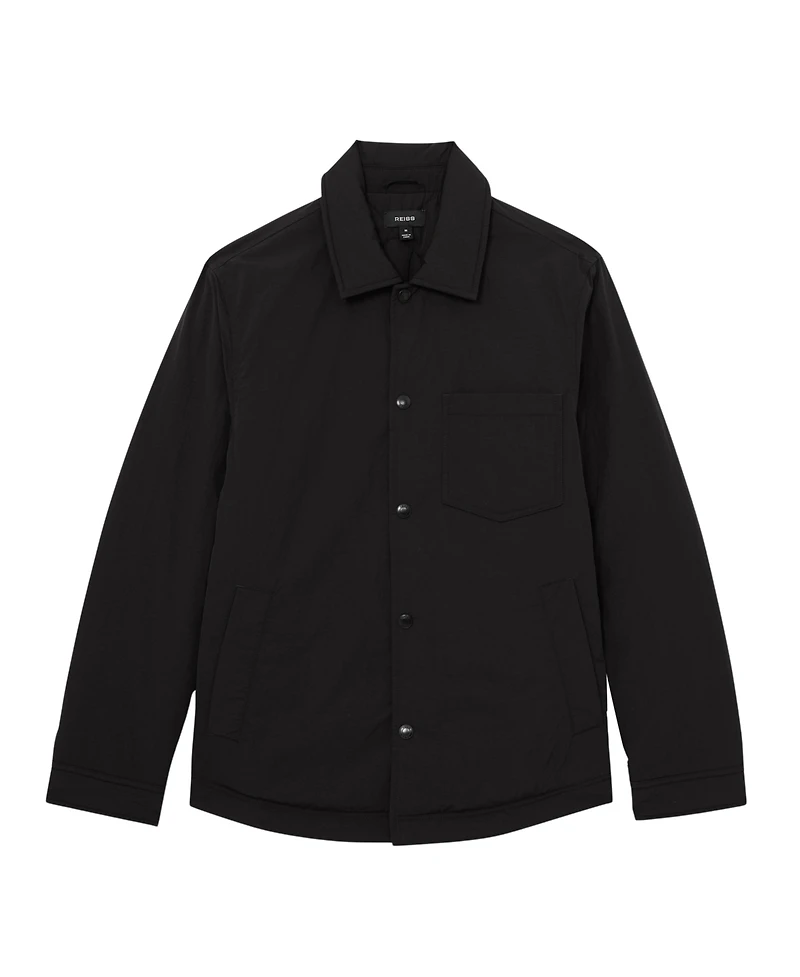 Reiss Men's Quilted Press-Stud Overshirt