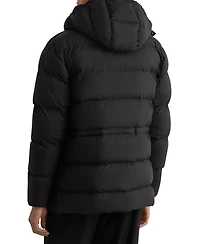 Reiss Men's Detachable-Hood Quilted Puffer Coat