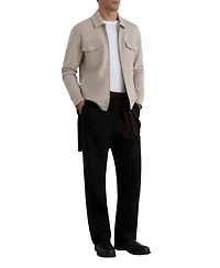 Reiss Men's Premium Interlock Zip-Through Overshirt