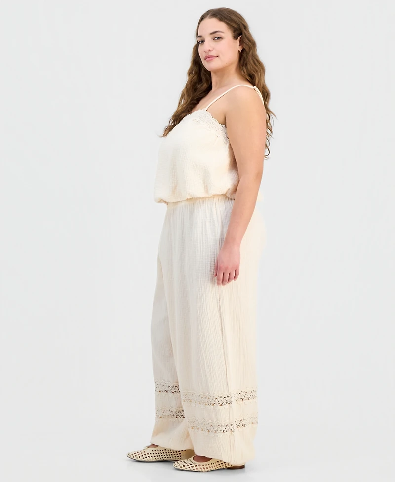 And Now This Trendy Plus Cotton Gauze Balloon Pants, Macy's Exclusive