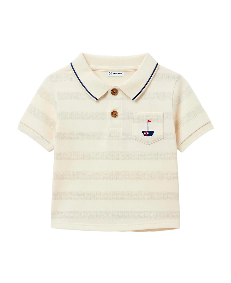 Sperry Baby Boys' Short-Sleeve Polo Shirt and Pull-On Shorts, 2-Piece Set
