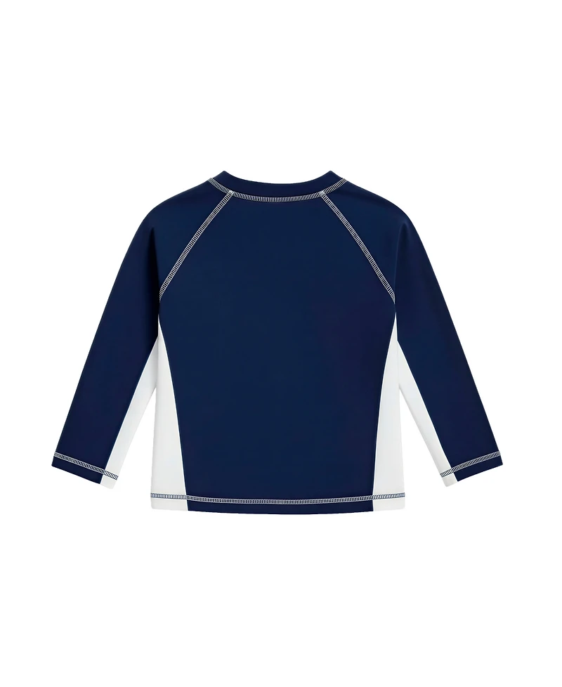 Sperry Baby Boys' Long-Sleeve Rashguard, Swim Trunks and Sun Hat, 3-Piece Set