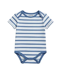 Sperry Baby Boys' Short-Sleeve Bodysuits with Crochet Whale Rattle, 2-Pack