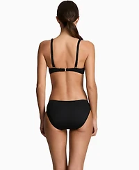 Lauren Ralph Women's Ring Over The Shoulder V-Neck Bikini Top