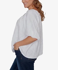Ruby Rd. Plus Size Textured Convertible Knit Top