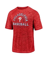 Fanatics Men's Red Philadelphia Phillies Line Up Primary Threat Striated T-Shirt