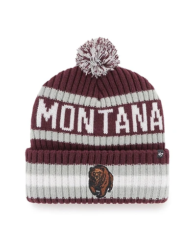 '47 Brand Men's Maroon Montana Grizzlies Bering Cuffed Knit Hat with Pom