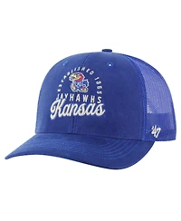 '47 Brand Men's Royal Kansas Jayhawks Pitstop Trucker Adjustable Hat