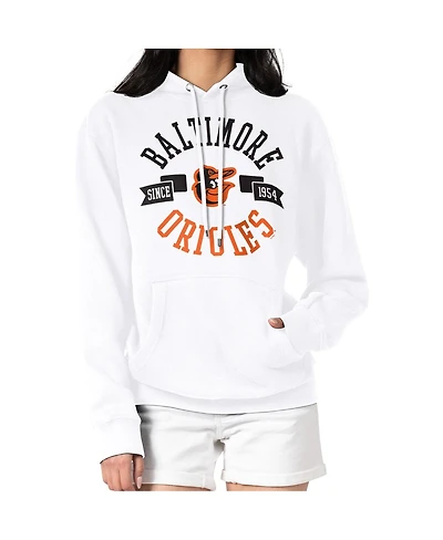 G-iii 4Her by Carl Banks Women's White Baltimore Orioles City Graphic Pullover Hoodie