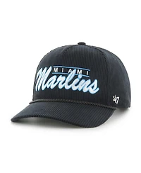 '47 Brand Men's Black Miami Marlins Corduroy Hitch Adjustable Hat