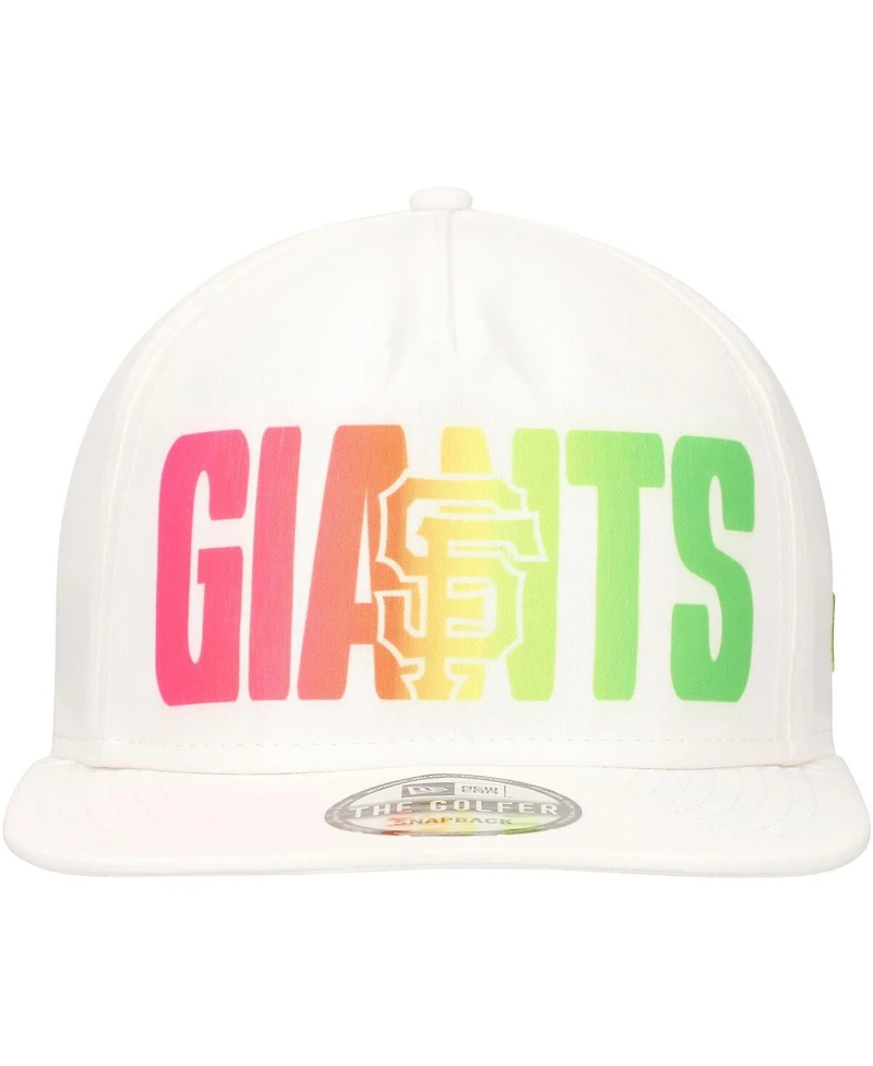 New Era Men's White San Francisco Giants Spring Spectrum Golfer Snapback Hat