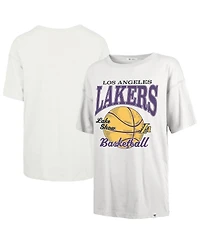 '47 Brand Women's White Los Angeles Lakers City Edition Down Court Sadie T-Shirt
