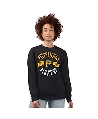 G-iii 4Her by Carl Banks Women's Black Pittsburgh Pirates Team Logo Fleece Pullover Sweatshirt