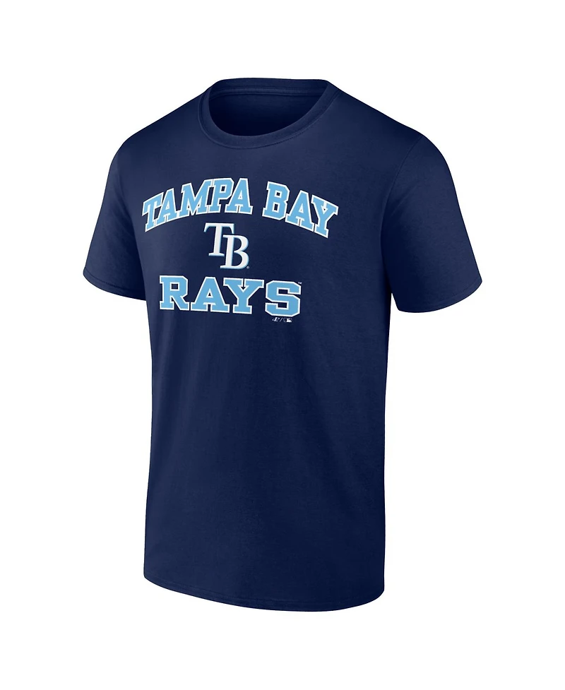 Logo Athletic Men's Navy Tampa Bay Rays Heart and Soul T-Shirt