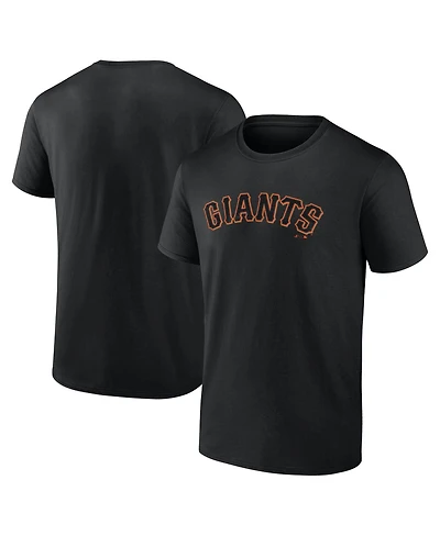 Logo Athletic Men's Black San Francisco Giants Wordmark T-Shirt