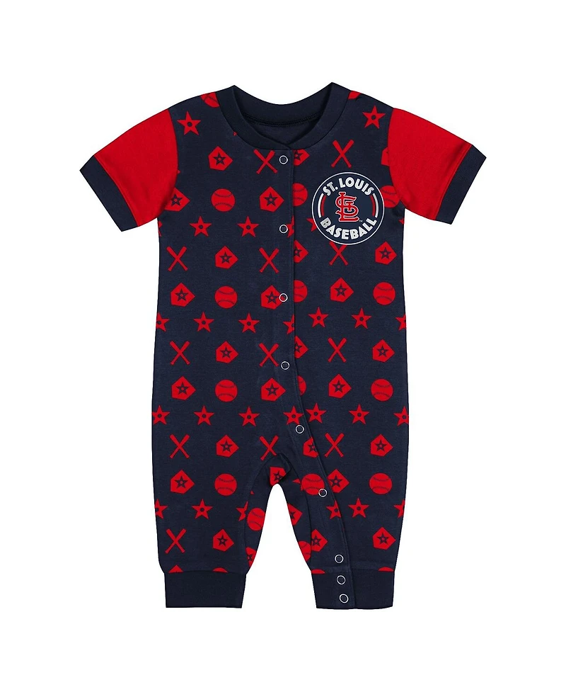Outerstuff Newborn Navy St. Louis Cardinals Hard 90 Coveralls