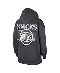 Jordan Men's Anthracite New York Knicks Statement Jumpman Flight Premiere Hoodie