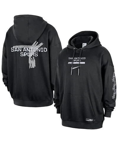Nike Men's Black San Antonio Spurs Courtside Club Premium Hoodie