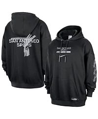 Nike Men's Black San Antonio Spurs Courtside Club Premium Hoodie