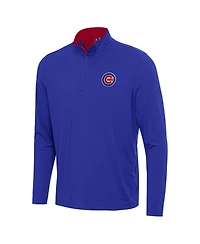 Antigua Men's Royal Chicago Cubs Content Quarter-Zip Sweatshirt