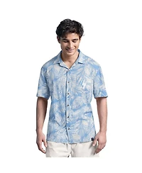 Margaritaville Men's Blue Philadelphia Phillies Linen Party Button-Up Shirt