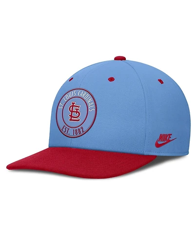 Nike Men's Light Blue/Red St. Louis Cardinals Cooperstown Collection Pro Dri-fit Snapback Hat