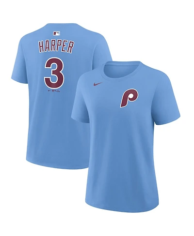 Nike Women's Bryce Harper Light Blue Philadelphia Phillies Name Number T-Shirt