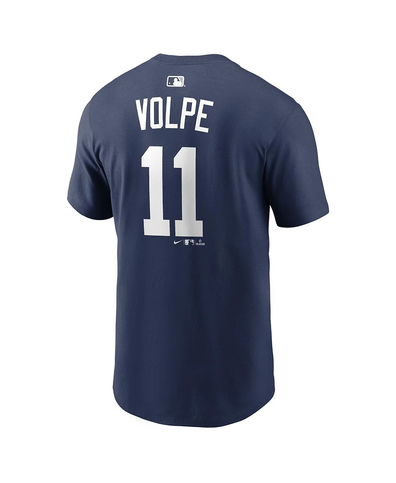 Nike Men's Anthony Volpe Navy New York Yankees Home Name Number T-Shirt