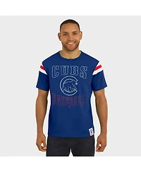 Darius Rucker Collection By Fanatics Men's Royal Chicago Cubs Distressed Sleeve Stripe T-Shirt