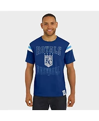 Darius Rucker Collection By Fanatics Men's Royal Kansas City Royals Distressed Sleeve Stripe T-Shirt