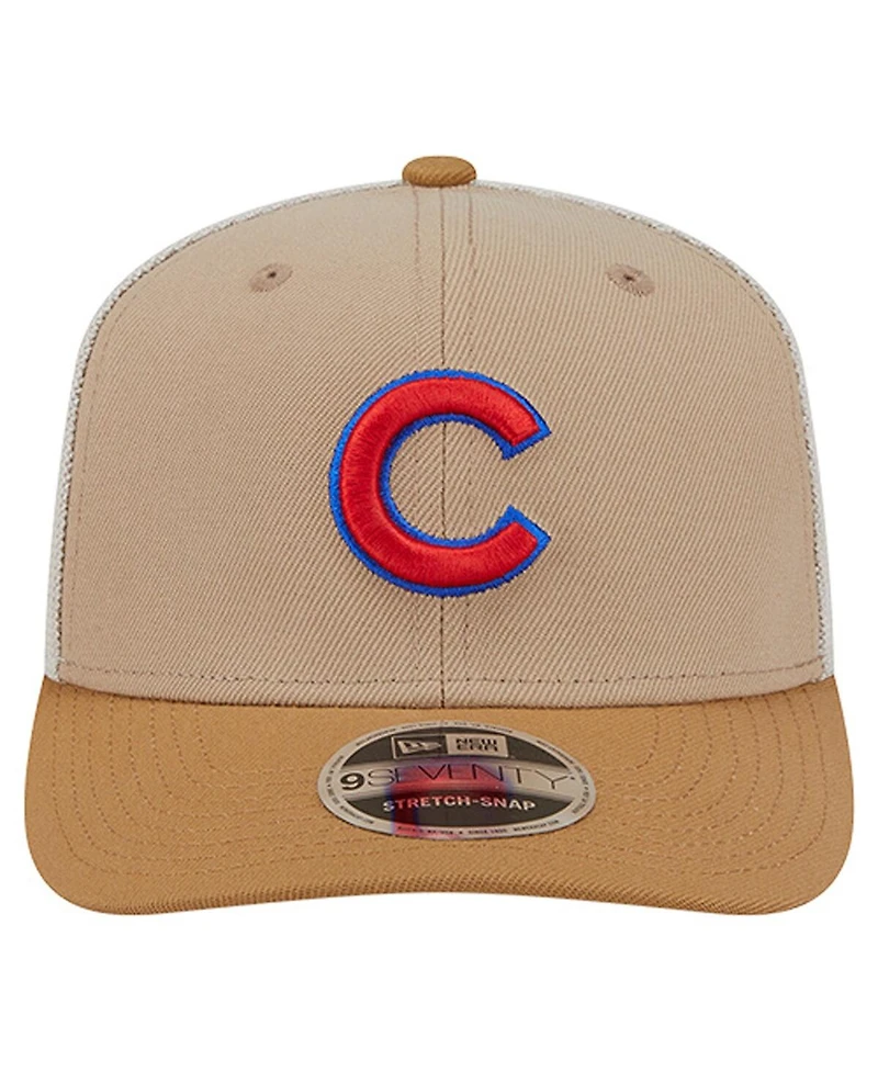 New Era Men's Stone Chicago Cubs 9SEVENTY Trucker Adjustable Hat