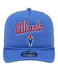 New Era Men's Royal Atlanta Braves Vintage Arched Foam Front 9FIFTY A-Frame Adjustable Trucker Hat