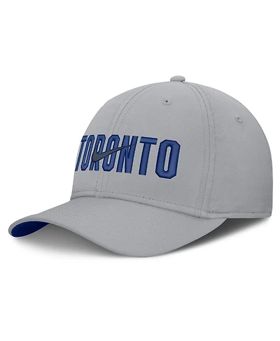 Nike Men's Gray Toronto Blue Jays Primetime Rise Dri-fit Flex Hat