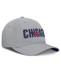 Nike Men's Gray Chicago Cubs Primetime Dri-fit Rise Bozz Flex Hat