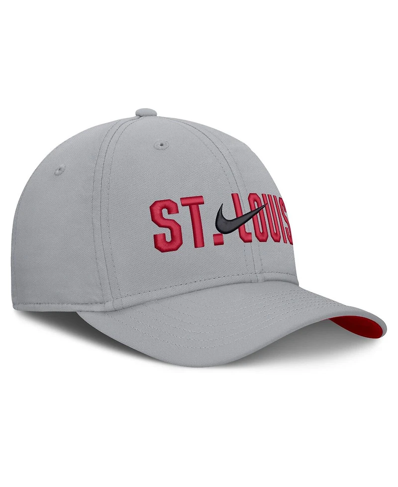 Nike Men's Gray St. Louis Cardinals Primetime Dri-fit Rise Bozz Flex Hat