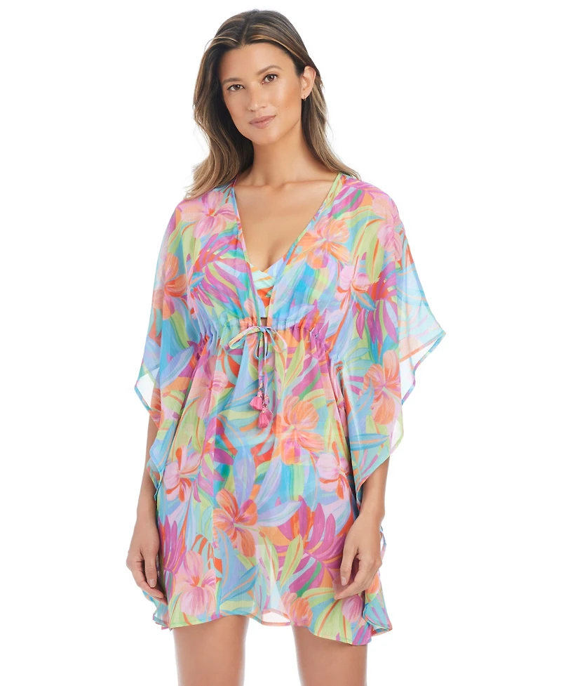 Bleu by Rod Beattie Women's Bellissimo Printed Cover-Up Swim Caftan