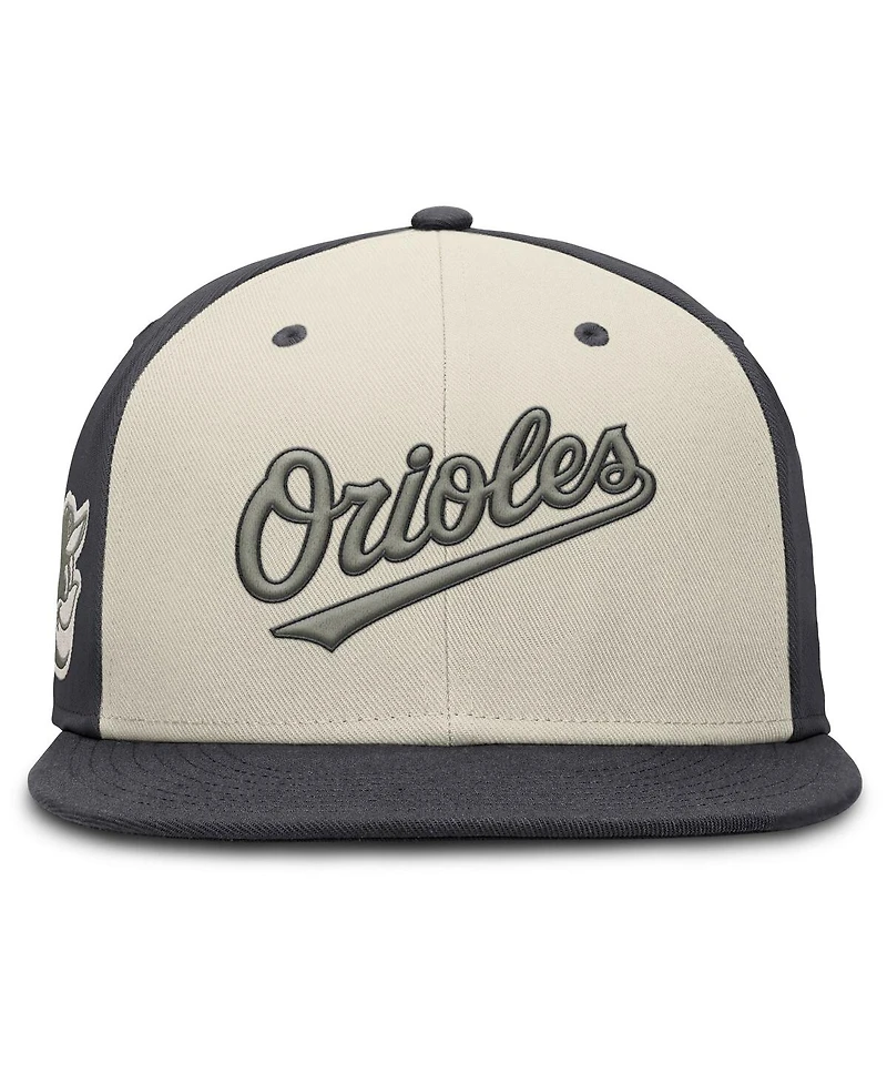 Nike Men's Cream Baltimore Orioles Dri-fit True Fitted Hat