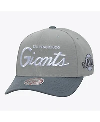 Mitchell & Ness Men's Gray San Francisco Giants Thunderstorm Head Coach Pro-Crown Adjustable Hat