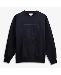 Mitchell & Ness Men's Black Detroit Tigers Phantom Fleece Crewneck Sweatshirt