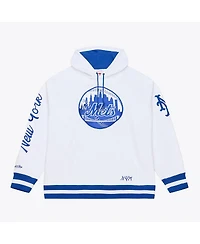 Mitchell & Ness Men's White New York Mets Cooperstown Collection Fleece Hoodie