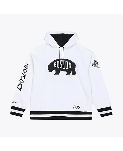 Mitchell & Ness Men's White Boston Bruins Arctic Fleece Hoodie