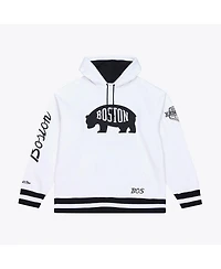 Mitchell & Ness Men's White Boston Bruins Arctic Fleece Hoodie