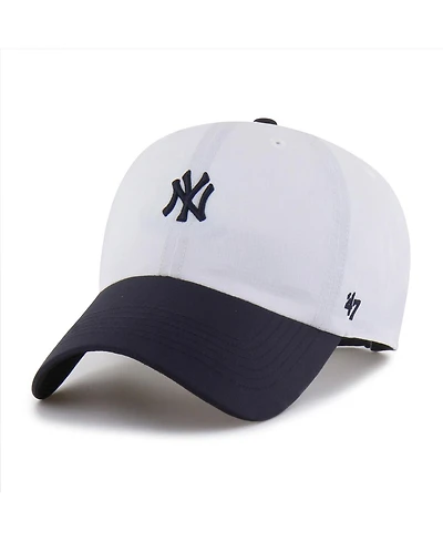'47 Brand Men's White/Navy New York Yankees Vista Mini Clean Up Brrr Adjustable Hat