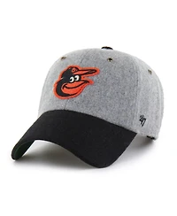 '47 Brand Men's Gray Baltimore Orioles Golden Age Wool Clean Up Adjustable Hat