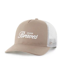 '47 Brand Men's Brown Atlanta Braves Foundational Mesh Hitch Adjustable Hat