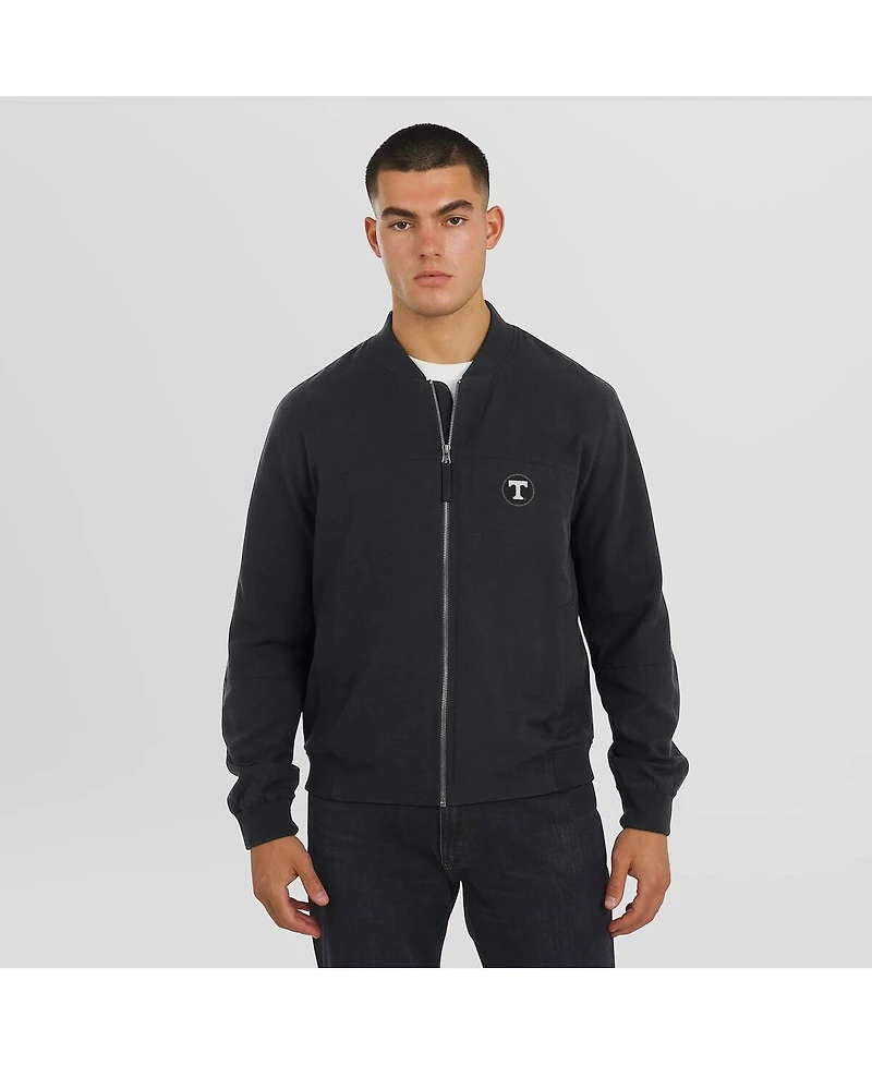 J. Palmer Men's Black Tennessee Volunteers Lightweight Cover-4 Tri-Blend Full-Zip Jacket