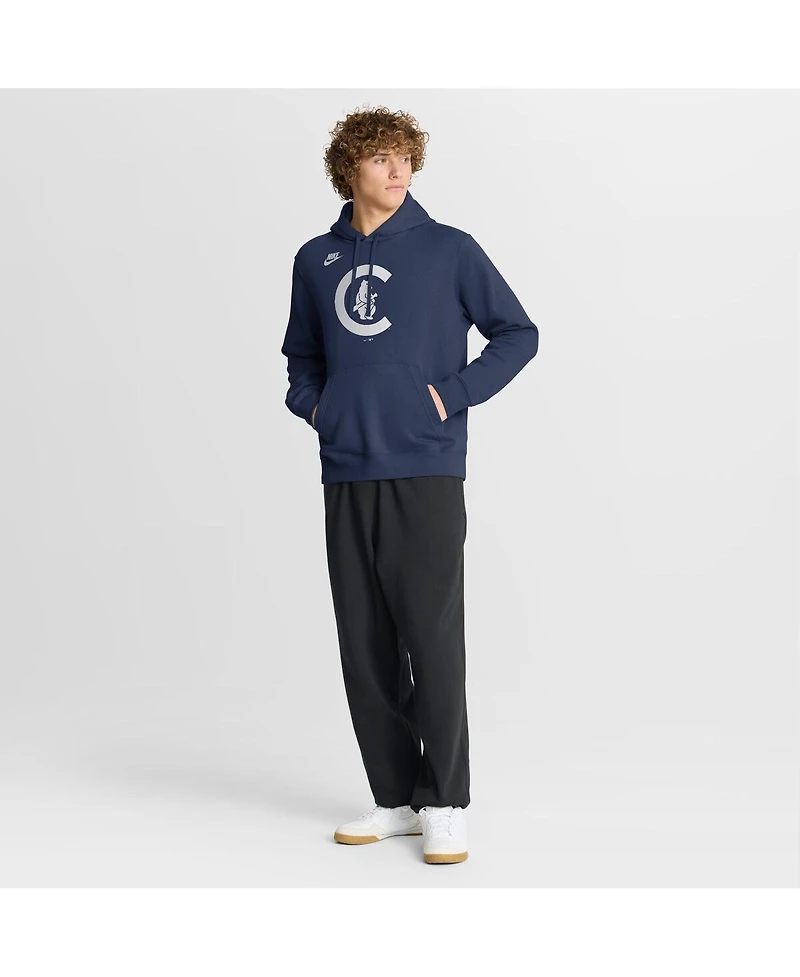 Nike Men's Navy Chicago Cubs Cooperstown Collection Logo Club Hoodie