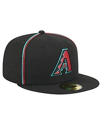 New Era Men's Black Arizona Diamondbacks Soutache 59FIFTY Fitted Hat